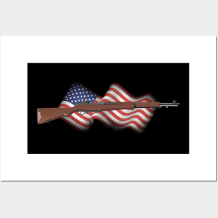 Patriotic American WW2 Rifle M1 Garand Posters and Art